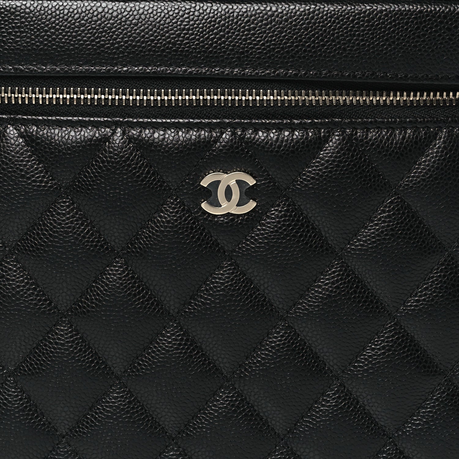 Chanel Caviar Quilted Large Vanity Pouch Black 8 of 11