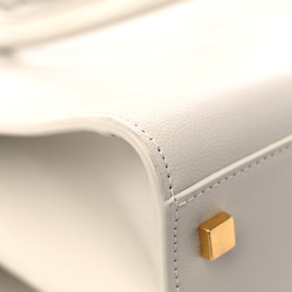 Saint Laurent Shiny Calfskin Medium Uptown Tote White 10 of 17