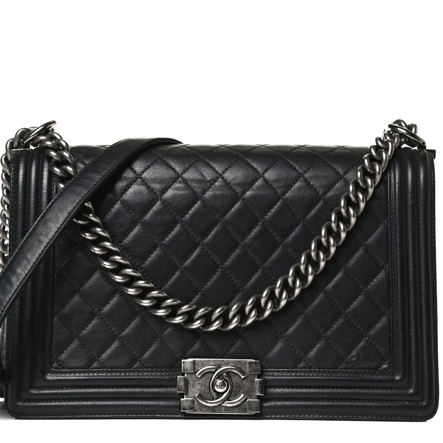 Chanel Calfskin Quilted New Medium Boy Flap Black 7 of 17