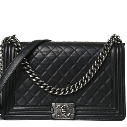 Chanel Calfskin Quilted New Medium Boy Flap Black 7 of 17