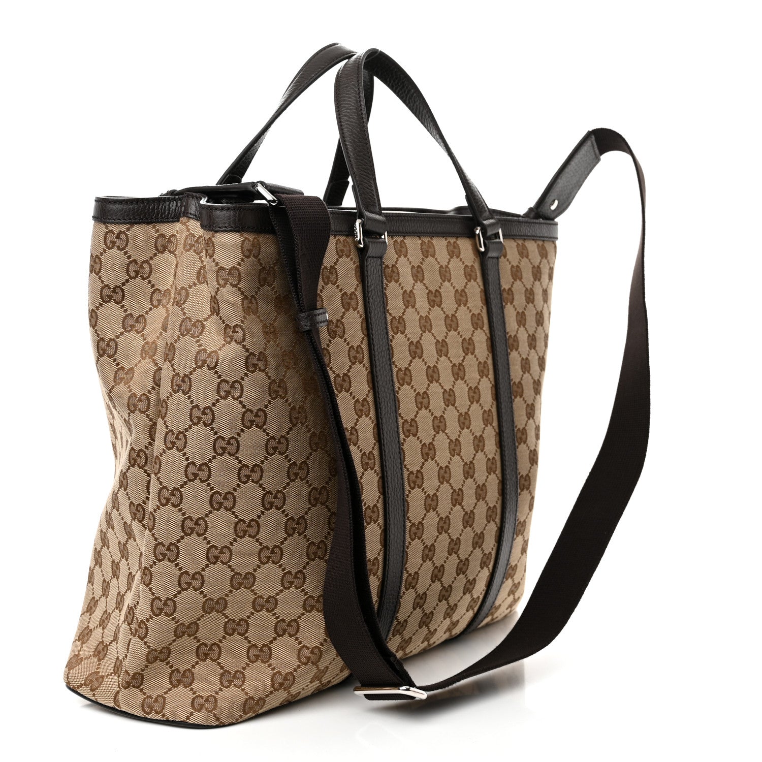 Gucci GG Monogram Large Joy Tote Bag Dark Brown 3 of 10