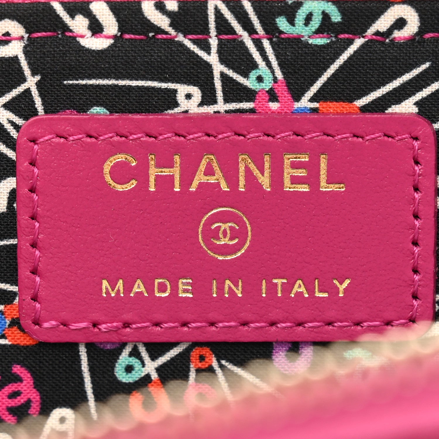 Chanel Caviar Quilted CC Zip Around Card Holder Dark Pink 6 of 8