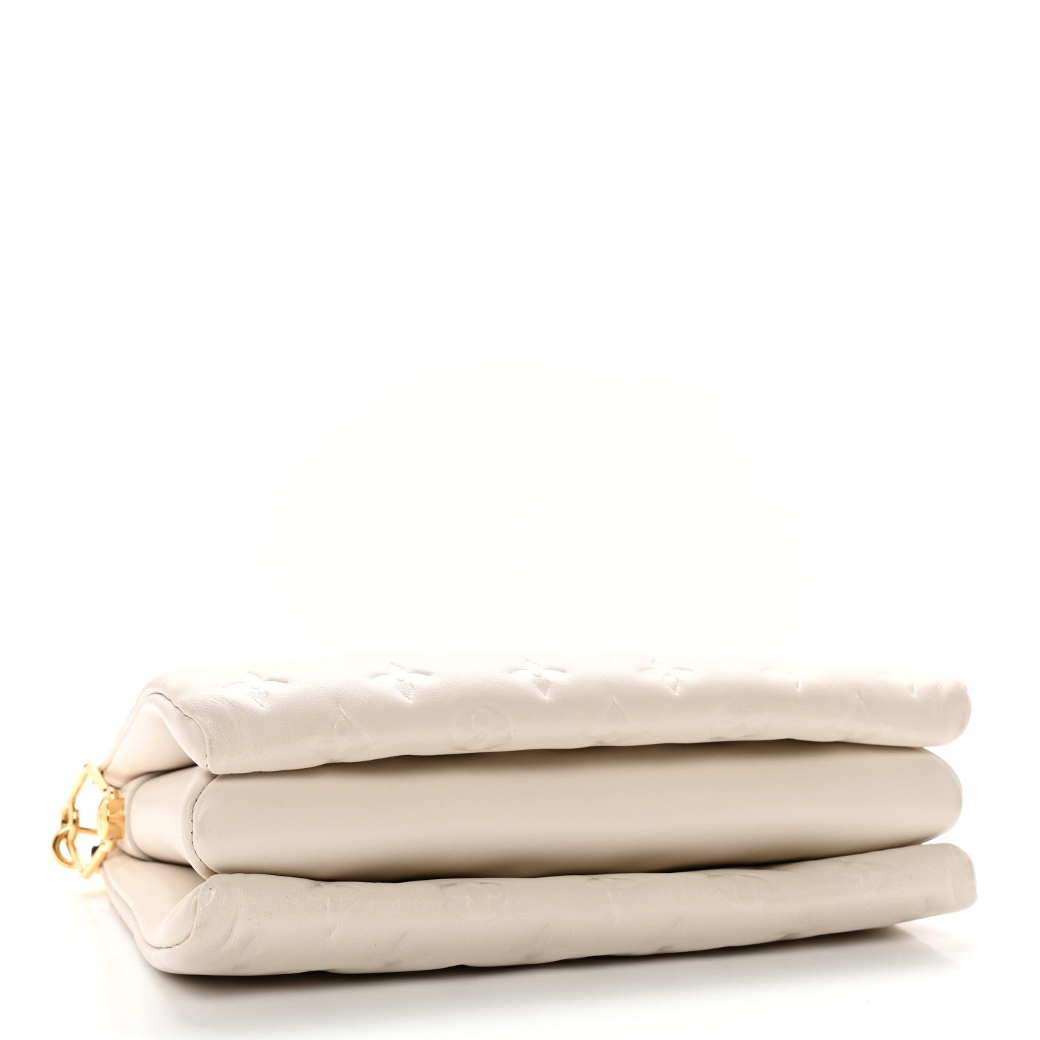 Louis Vuitton Lambskin Embossed Monogram Coussin PM Cream 4 of 12