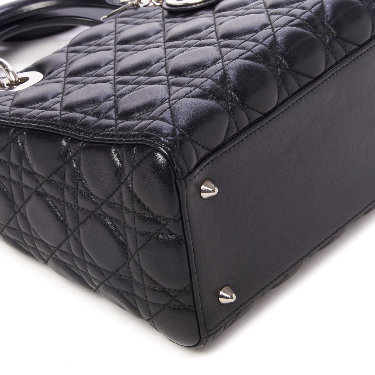 Lambskin Cannage Medium Lady Dior Black