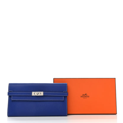 Hermes Epsom Verso Kelly Longue Wallet Bleu Electrique Mykonos 9 of 9