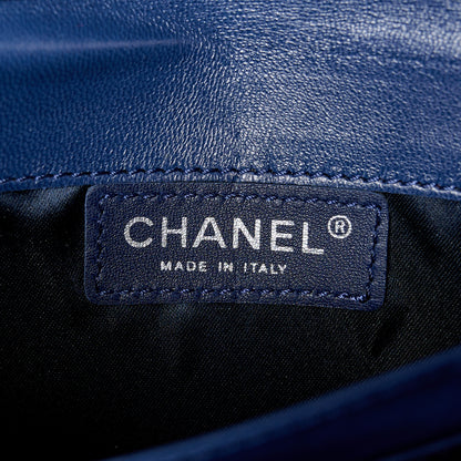 Chanel Lambskin Quilted Chain Clutch Flap Navy 6 of 14