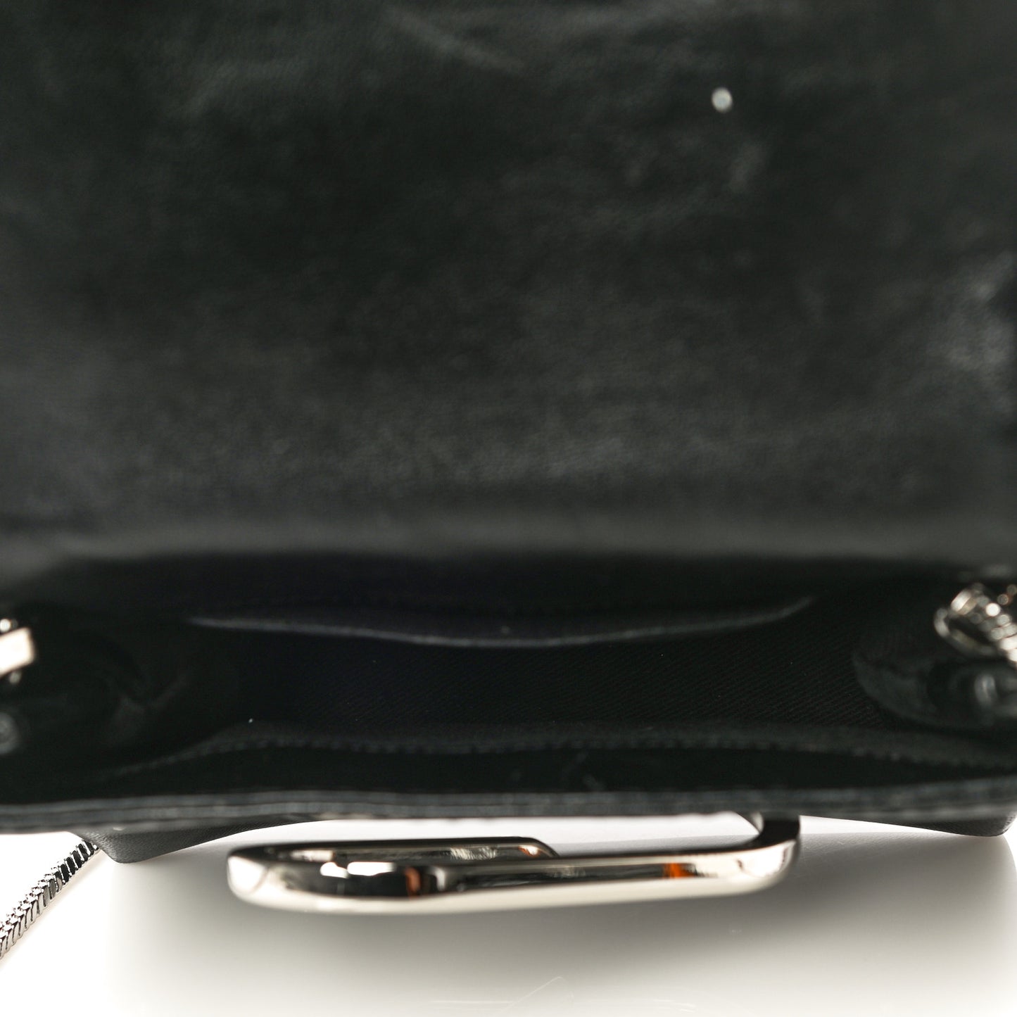 Calfskin Alix Soft Flap Clutch Black