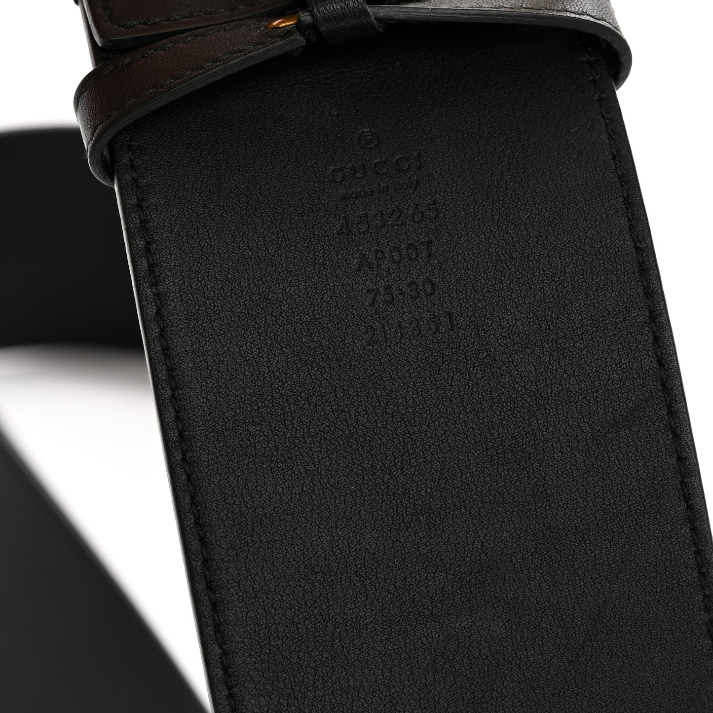 Calfskin Double G Wide Belt 75 30 Black