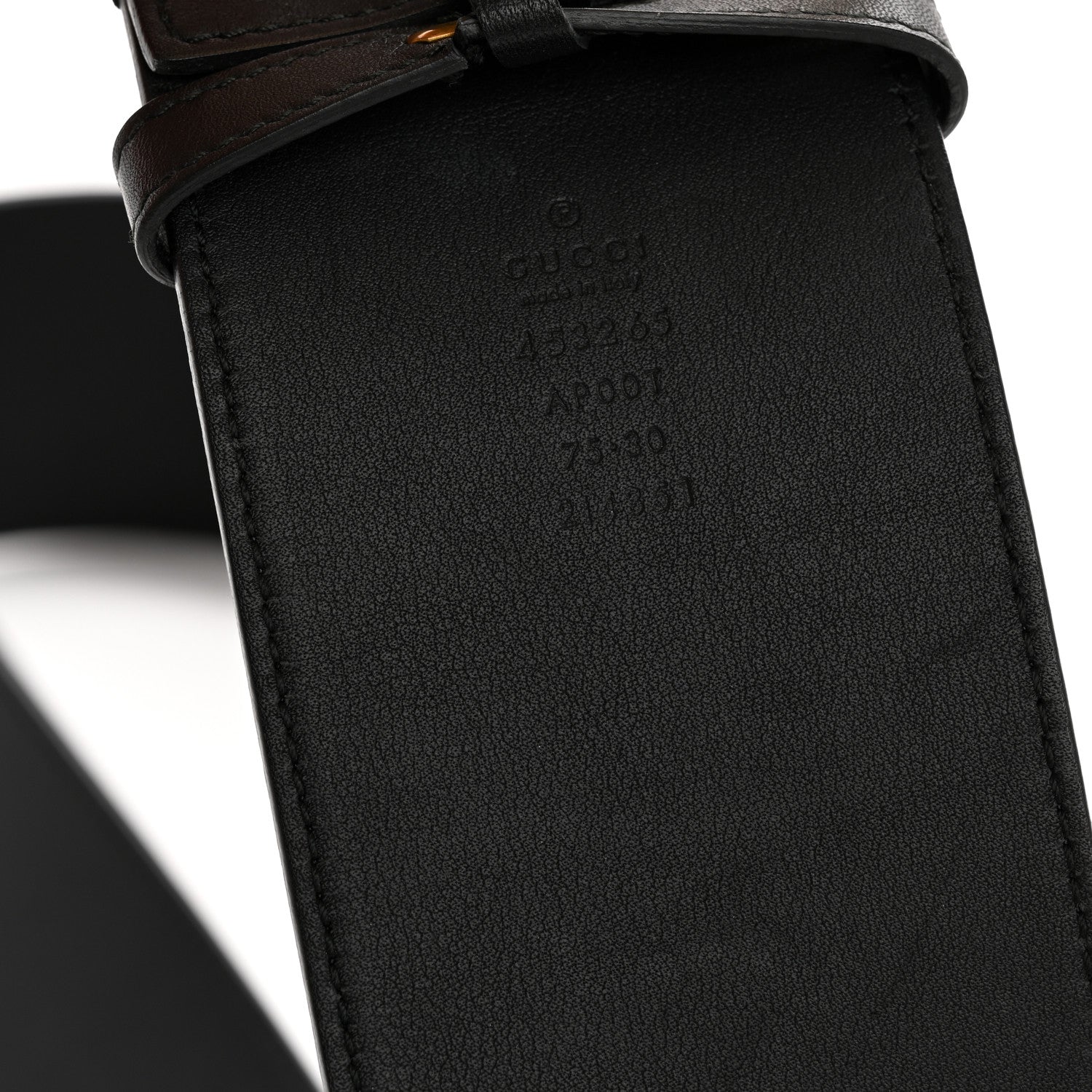 Gucci Calfskin Double G Wide Belt 75 30 Black 5 of 7