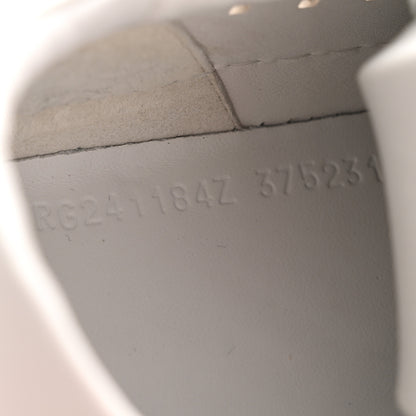 Hermes Calfskin Perforated Mosaic Day Sneakers 37.5 White 10 of 11