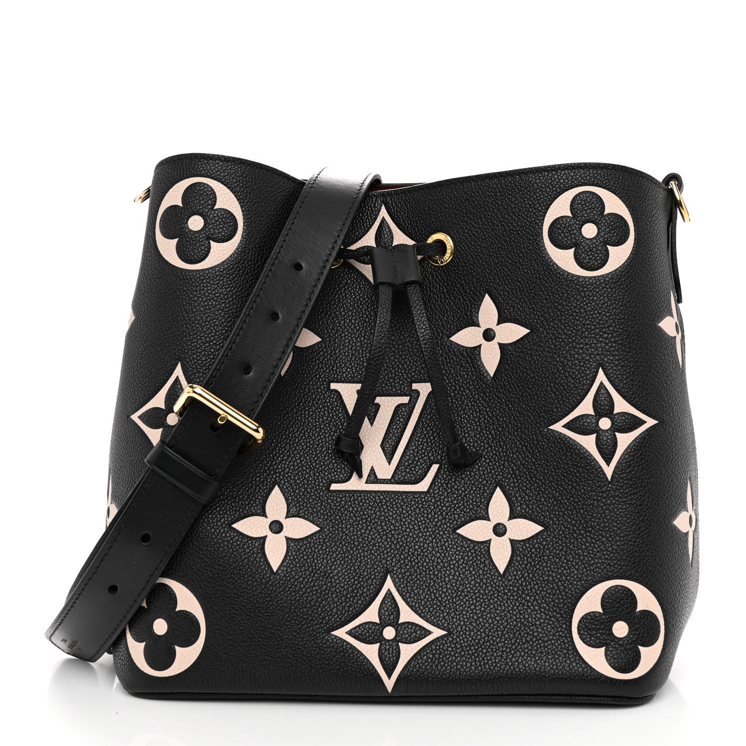 Louis Vuitton Empreinte Monogram Giant Neonoe MM Black Beige 3 of 10