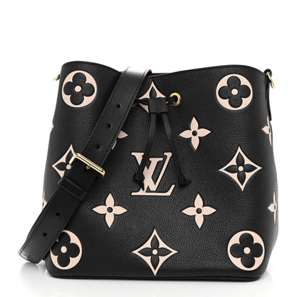 Louis Vuitton Empreinte Monogram Giant Neonoe MM Black Beige 3 of 10