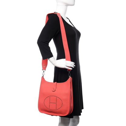 Hermes Taurillon Clemence Evelyne III PM Rose Jaipur 2 of 10