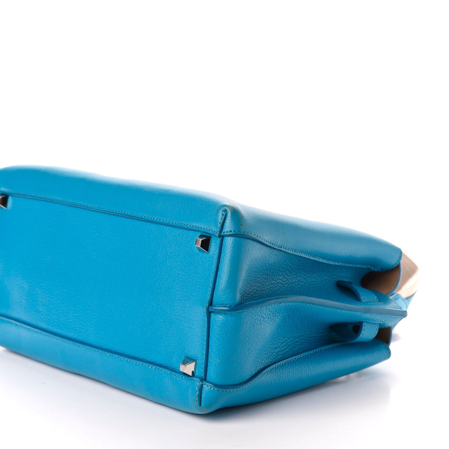 Grained Calfskin Large Milla Tote Tile Blue