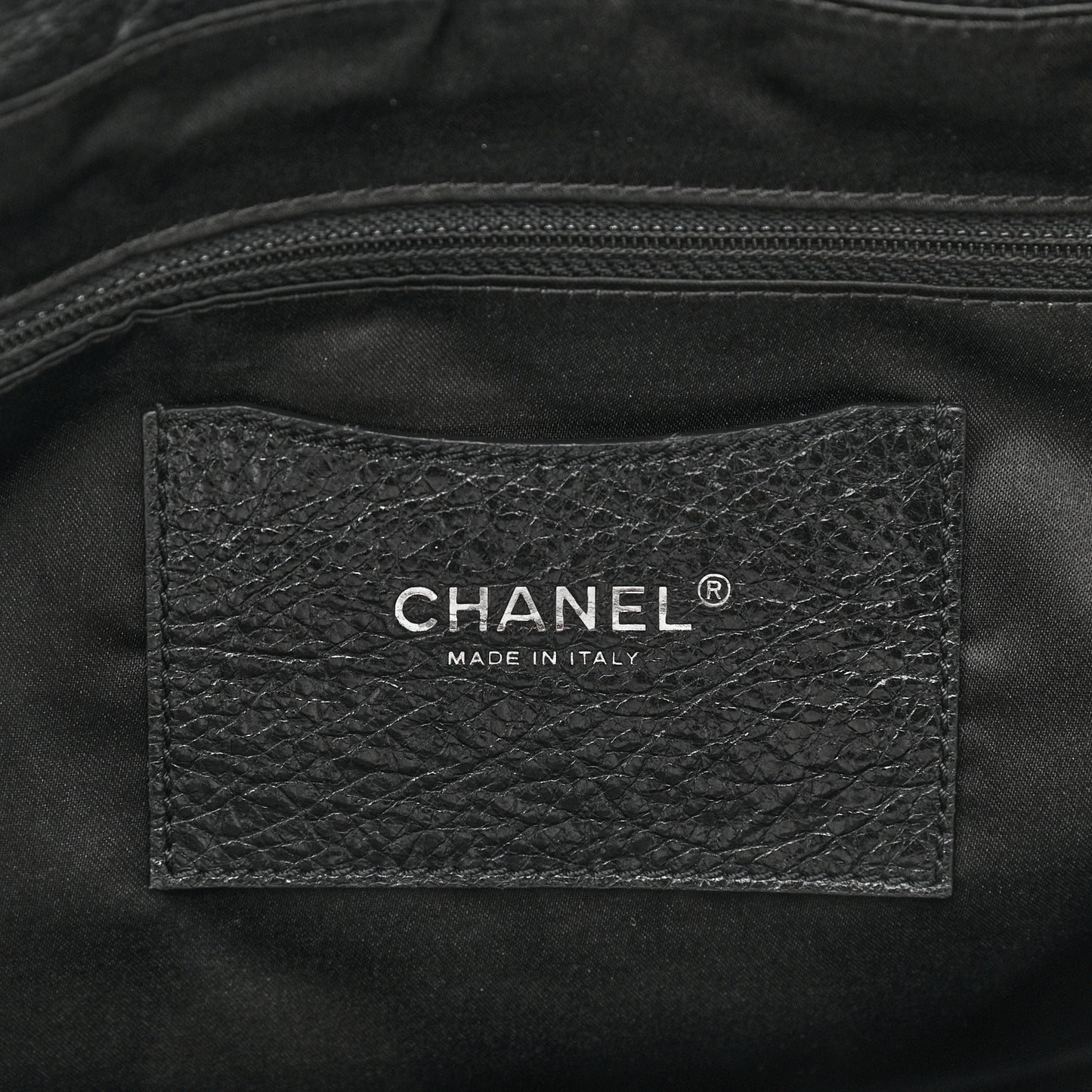 Glazed Calfskin Large On The Road Tote Black
