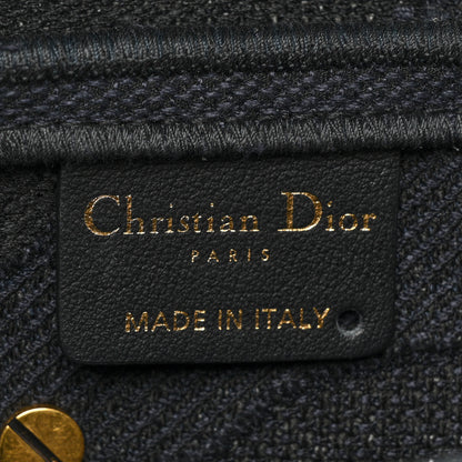 Christian Dior Canvas Embroidered Camouflage Saddle Bag Blue 6 of 10