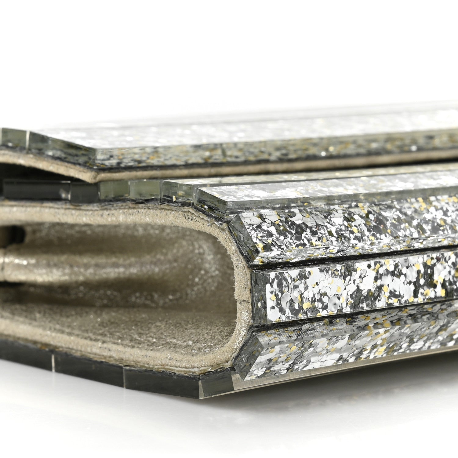 Jimmy Choo Acrylic Glitter Sweetie Clutch Champagne 8 of 9