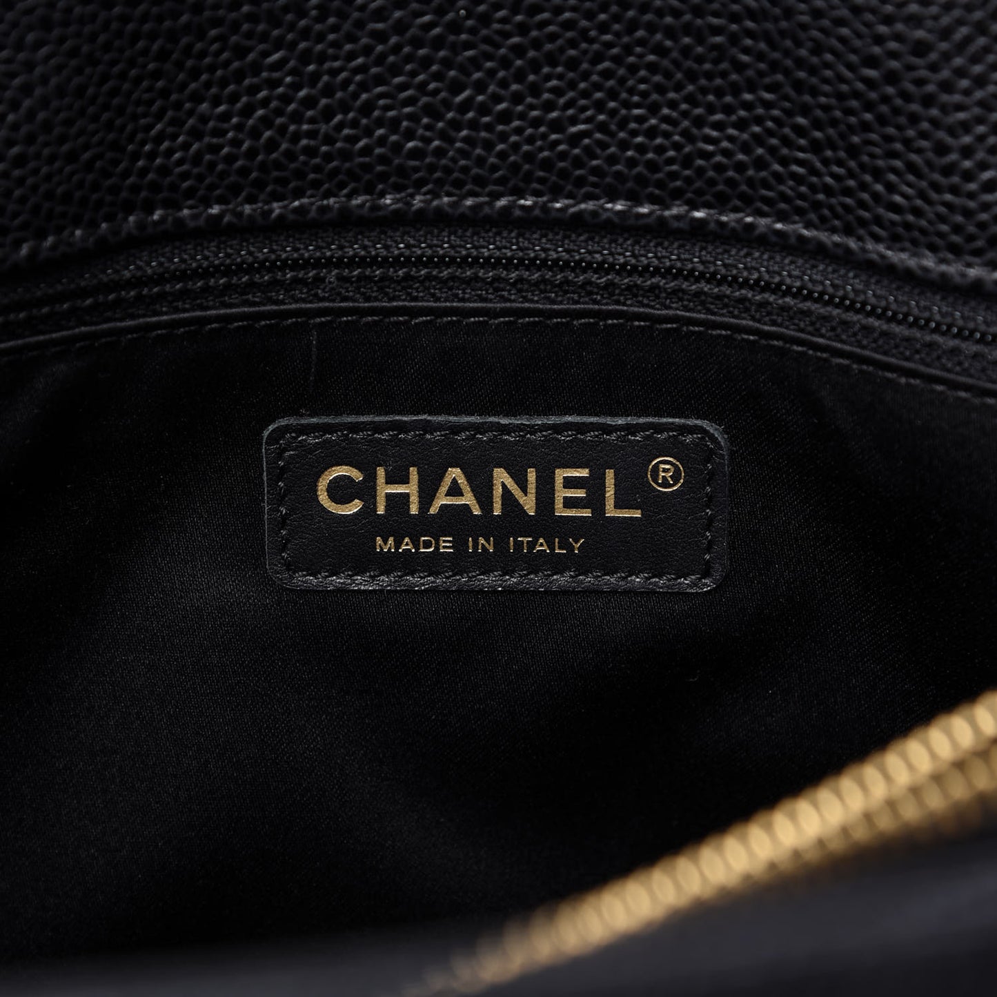 Caviar Quilted Grand Shopping Tote GST Black