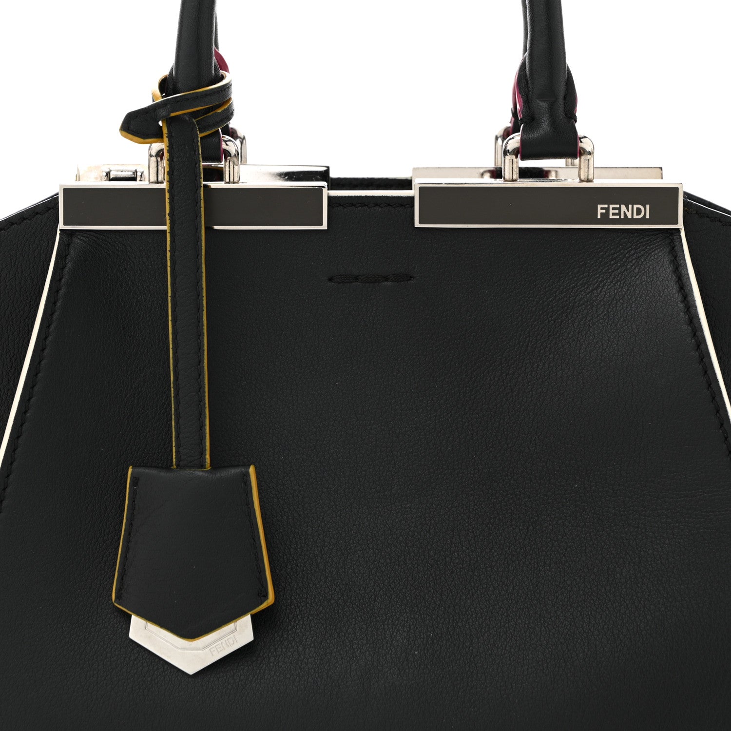 Fendi Vitello Dolce Mini 3Jours Tote Black 8 of 10