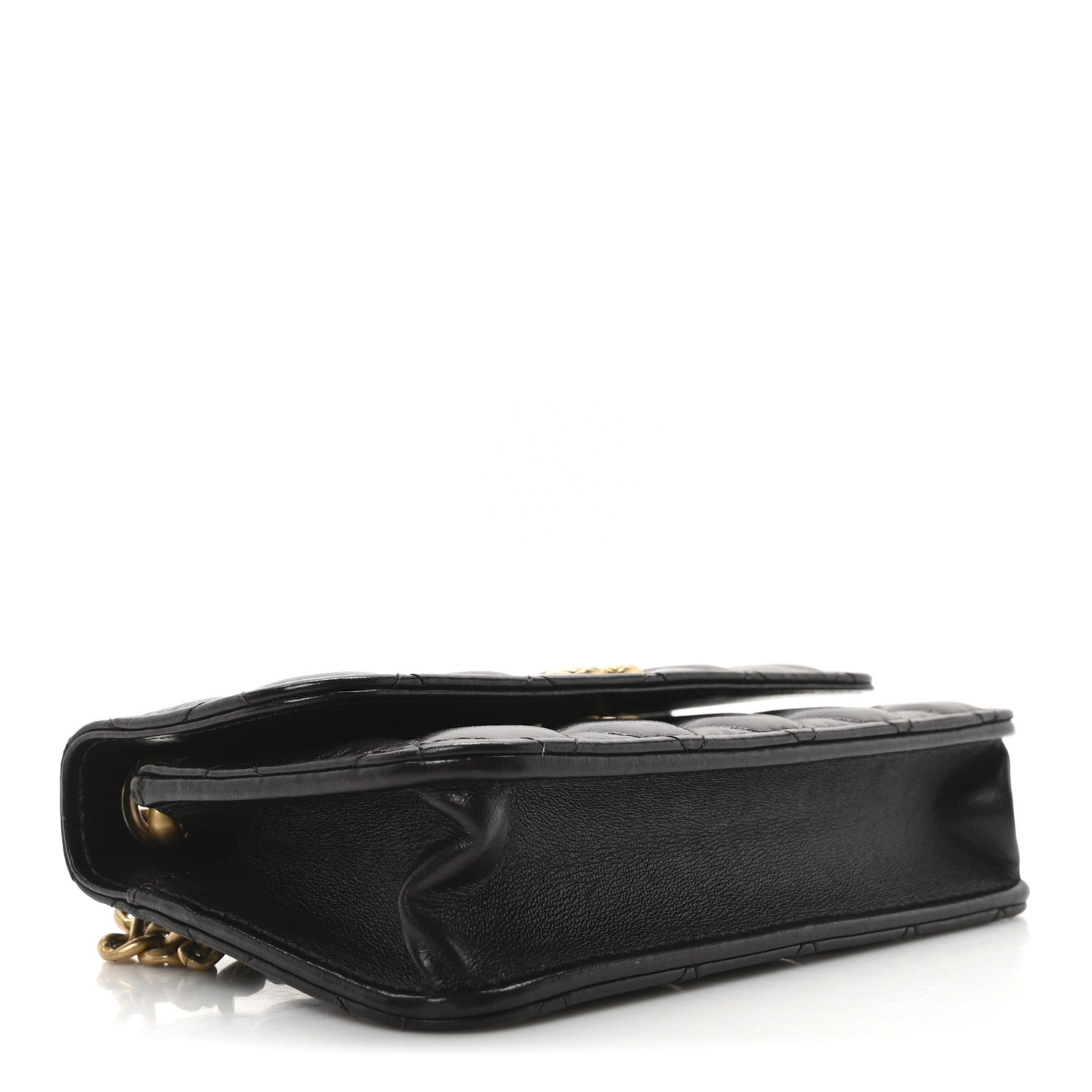 Chanel Lambskin Quilted Pillow Crush Flap Phone Holder With Chain Dark Brown 4 of 10