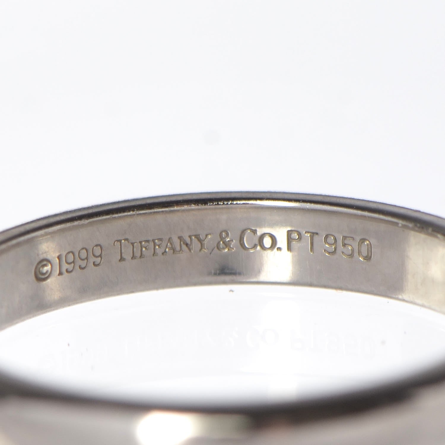 Tiffany Platinum 3mm Classic Wedding Band Ring 53 6.5 3 of 4