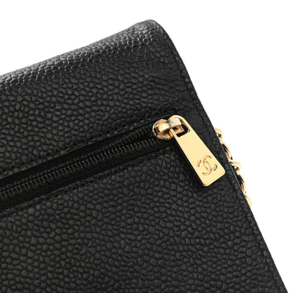 Chanel Caviar Timeless CC Wallet On Chain WOC Black 12 of 12