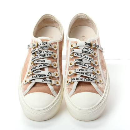 Christian Dior Velvet Walk'N'Dior Low Top Sneakers 37 Nude 5 of 11