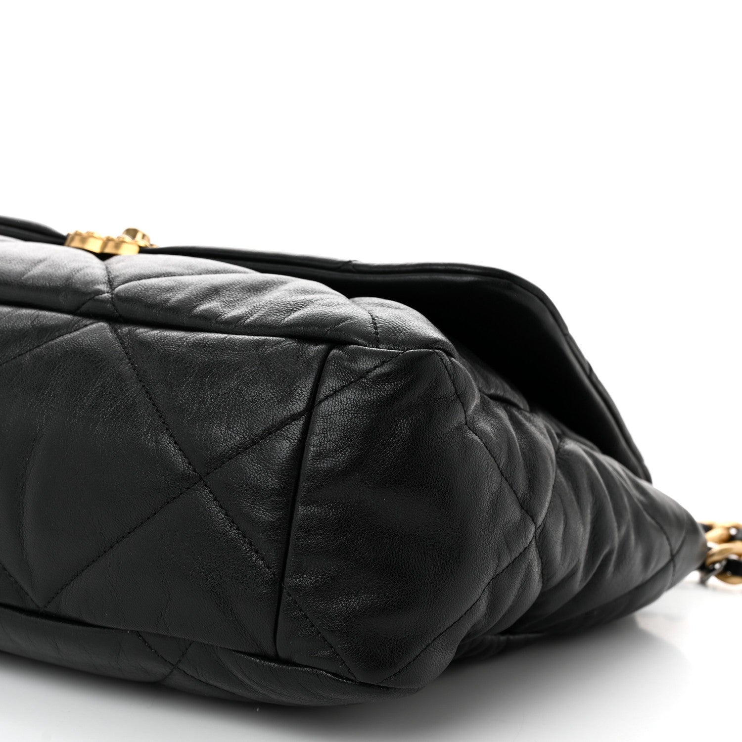 Chanel Goatskin Quilted Maxi Chanel 19 Flap Black 10 of 10