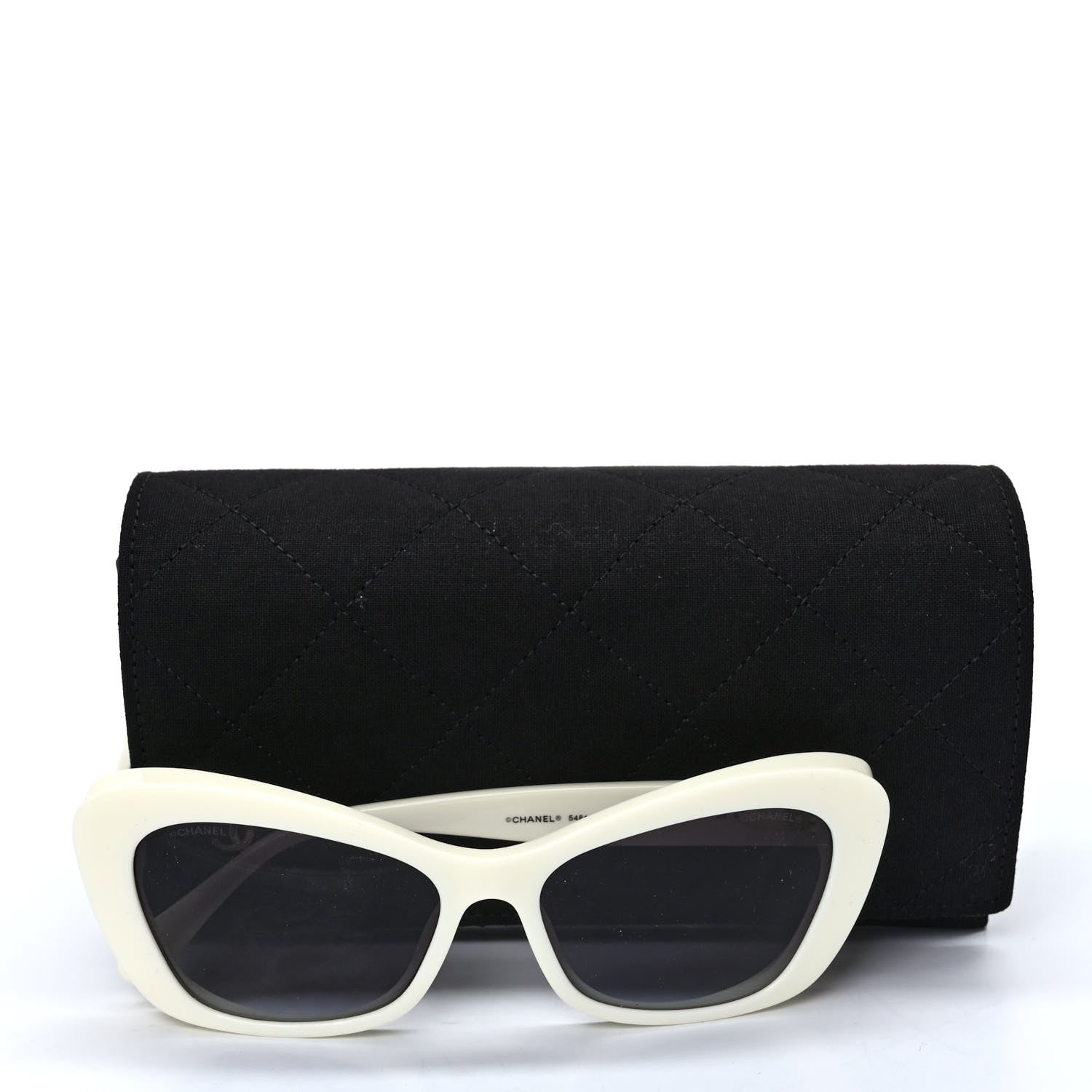 Chanel Acetate Pearl Cat Eye CC Sunglasses 5481-H White 7 of 7