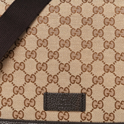 Gucci Monogram Flap Messenger Bag Beige Dark Brown 8 of 10