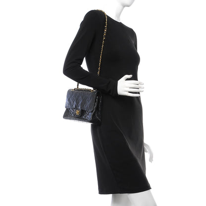 Chanel Lambskin Quilted Medium Double Flap Black 2 of 9