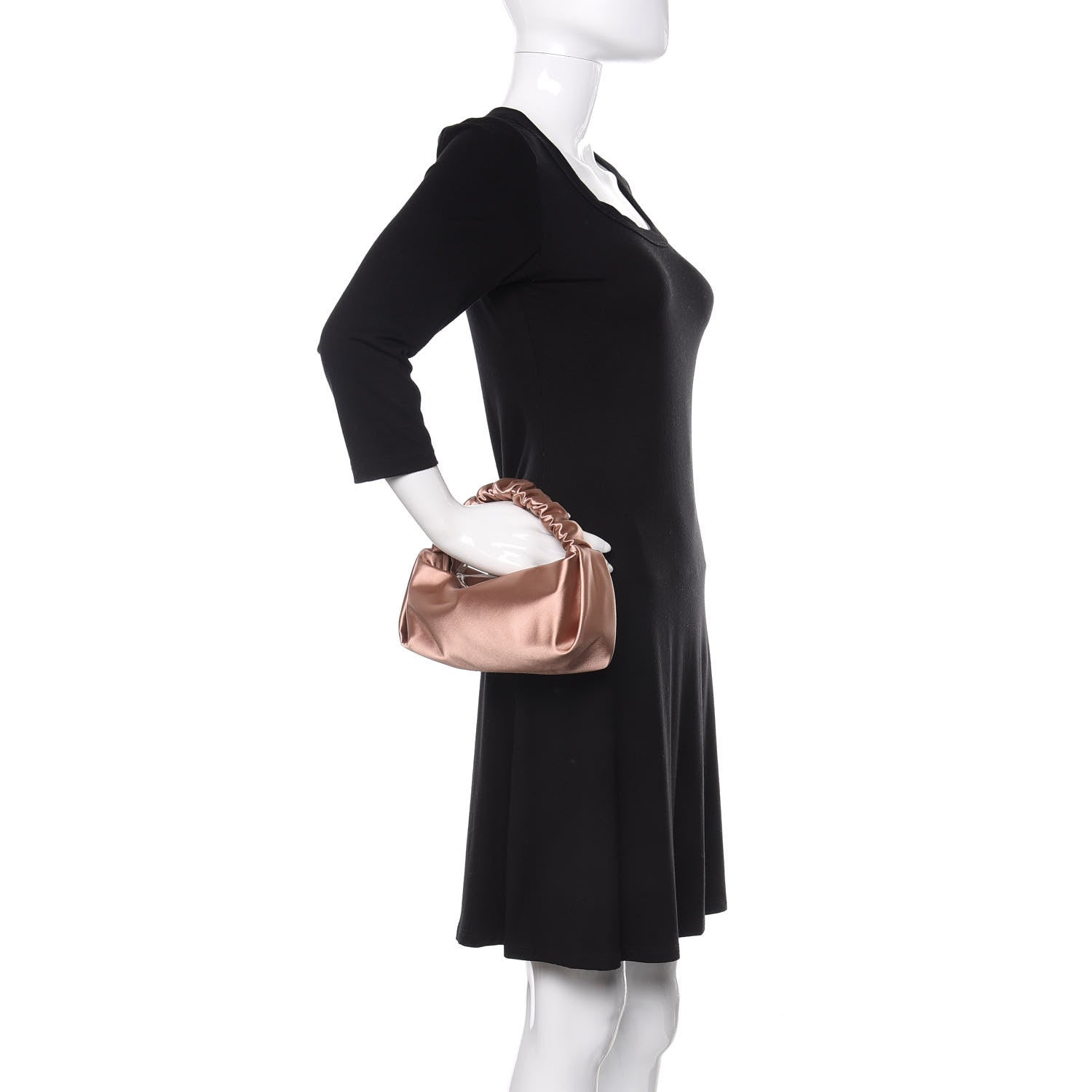 Alexander Wang Satin Mini Scrunchie Bag Sand Stone 2 of 9