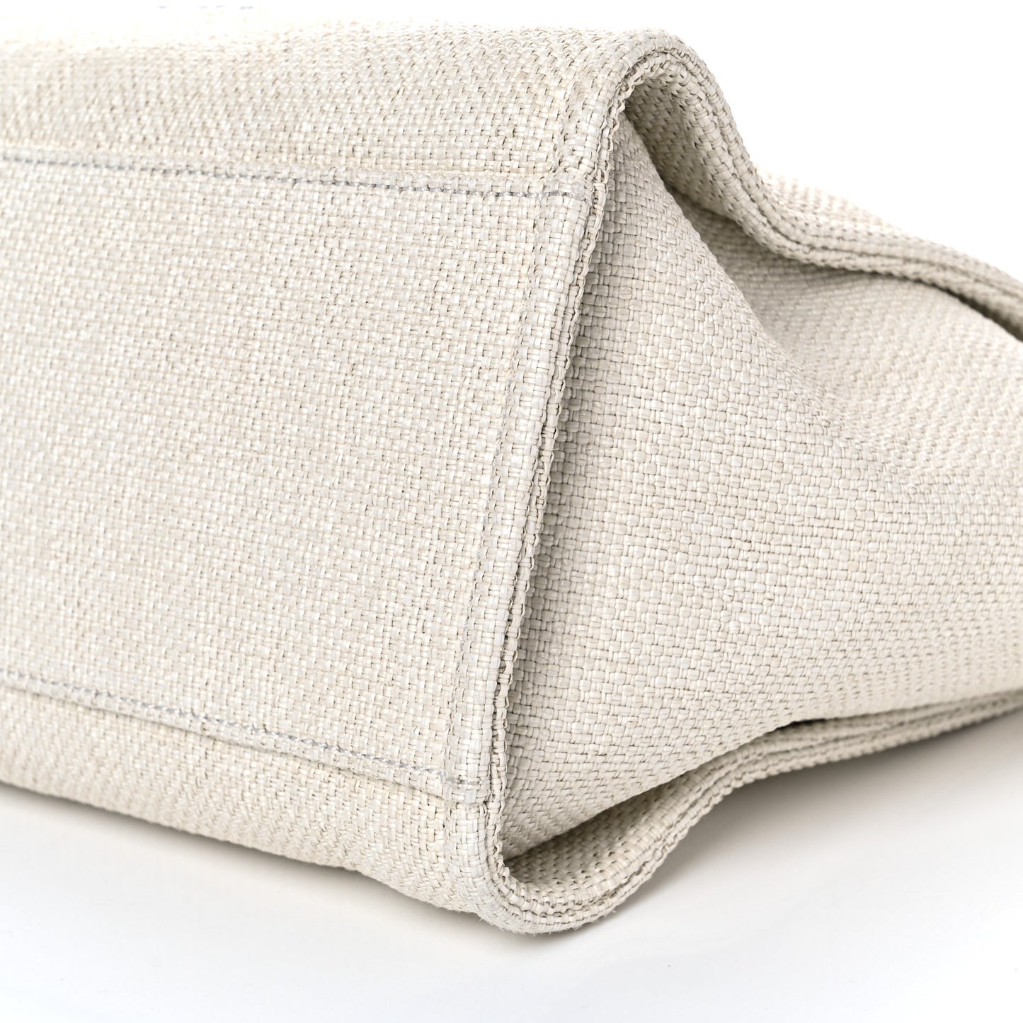 Woven Straw Raffia Medium Deauville Tote White Navy