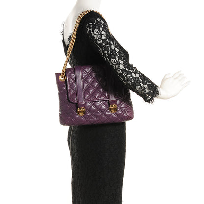 Marc Jacobs Goatskin Quilted Mary Flap Purple 2 of 9