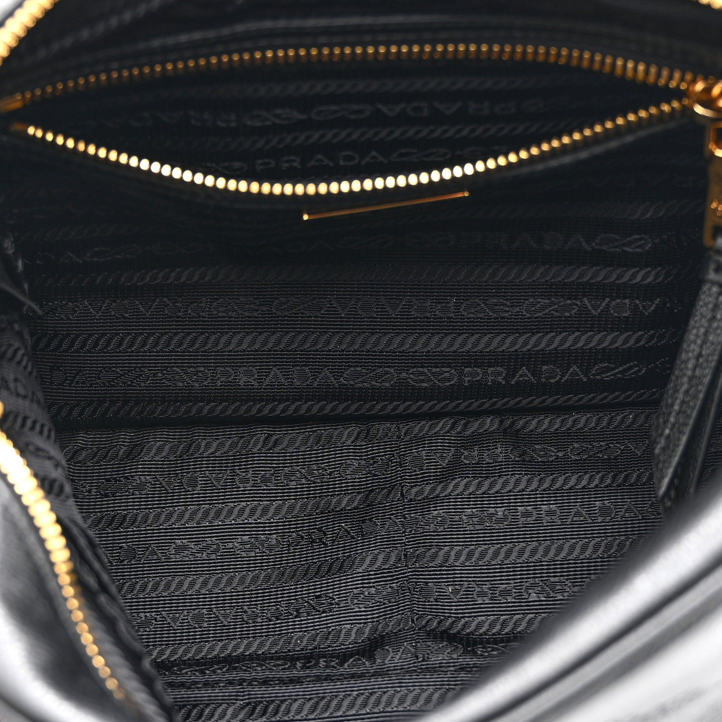 Glace Calfskin Embossed Logo Crossbody Black