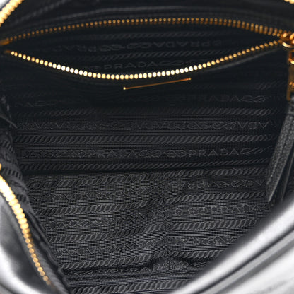 Prada Glace Calfskin Embossed Logo Crossbody Black 5 of 10