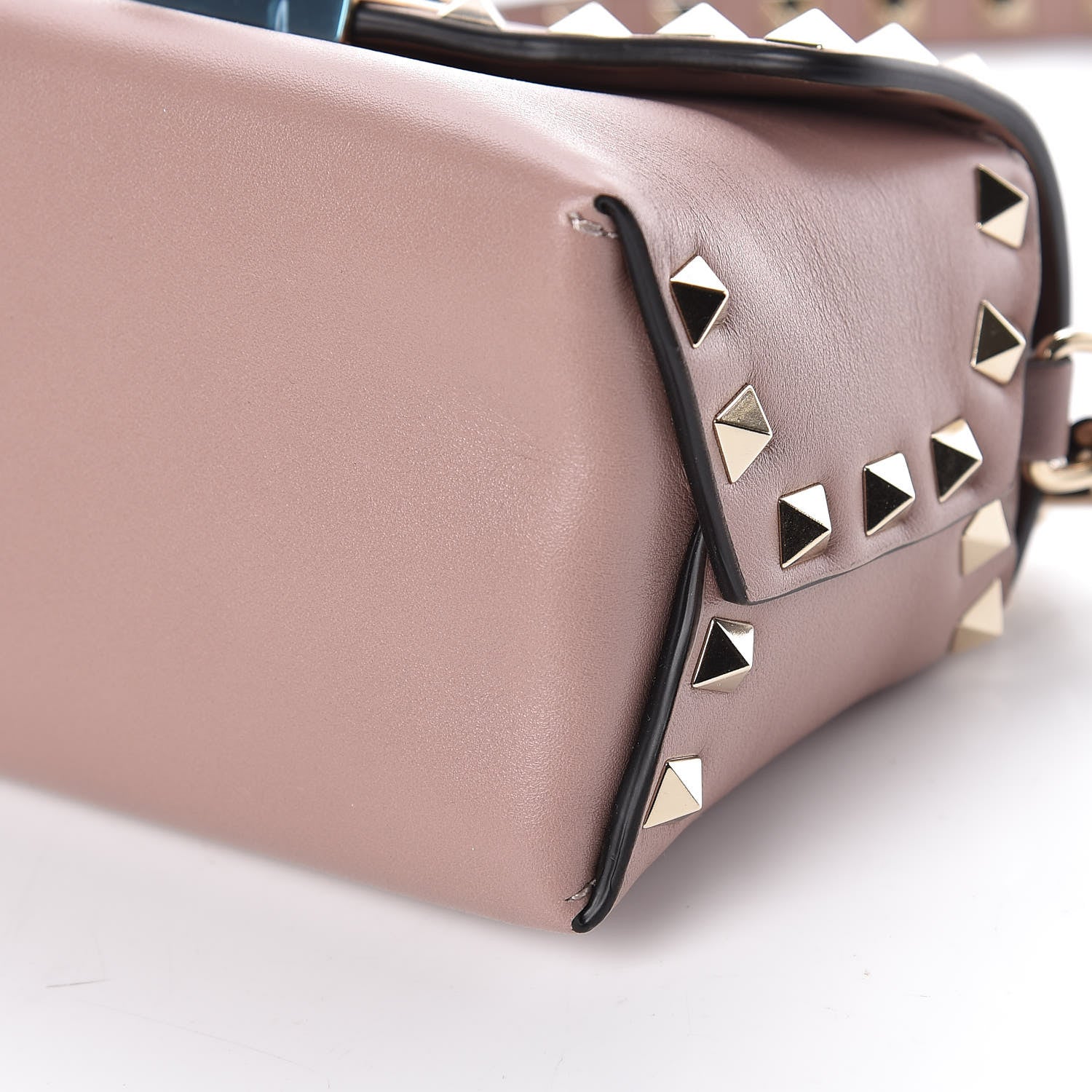 Valentino Garavani Vitello Mini Rockstud Crossbody Bag Poudre 6 of 14