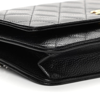 Chanel Caviar Quilted Wallet On Chain WOC Black 10 of 12