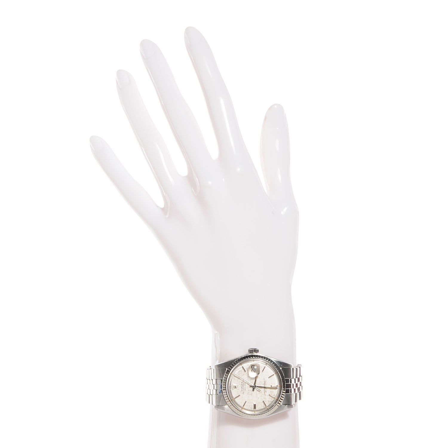 Rolex Stainless Steel 18K White Gold 36mm Oyster Perpetual Datejust Watch Silver 16014 2 of 7