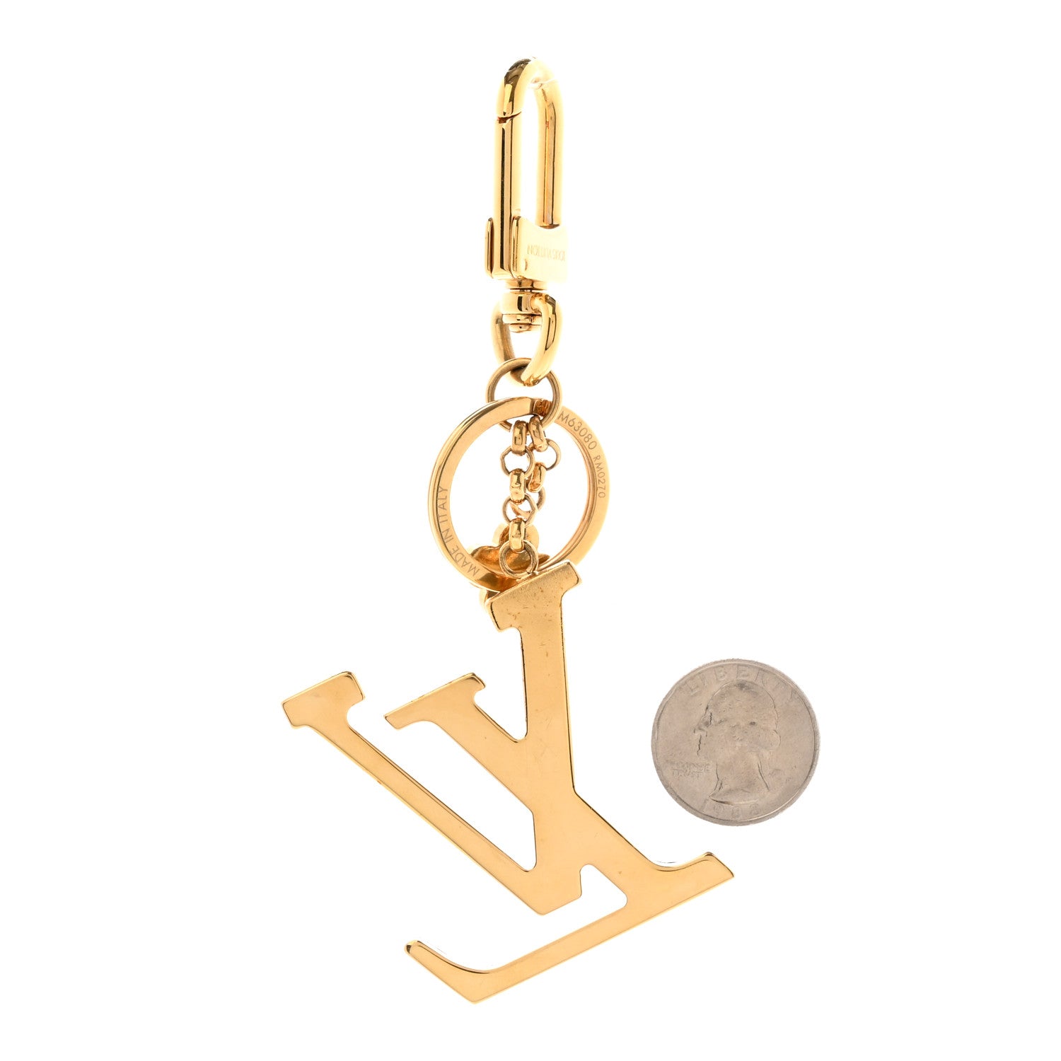 Louis Vuitton Metal Taurillon LV Capucines Bag Charm Key Holder Black 2 of 4
