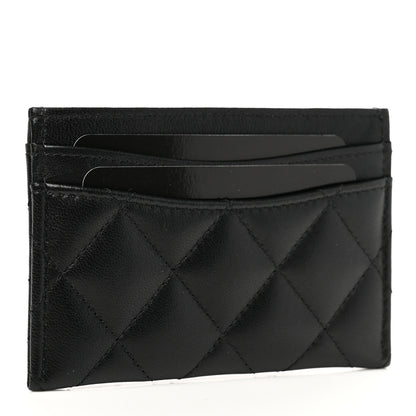 Chanel Lambskin Quilted Card Holder Black 3 of 9