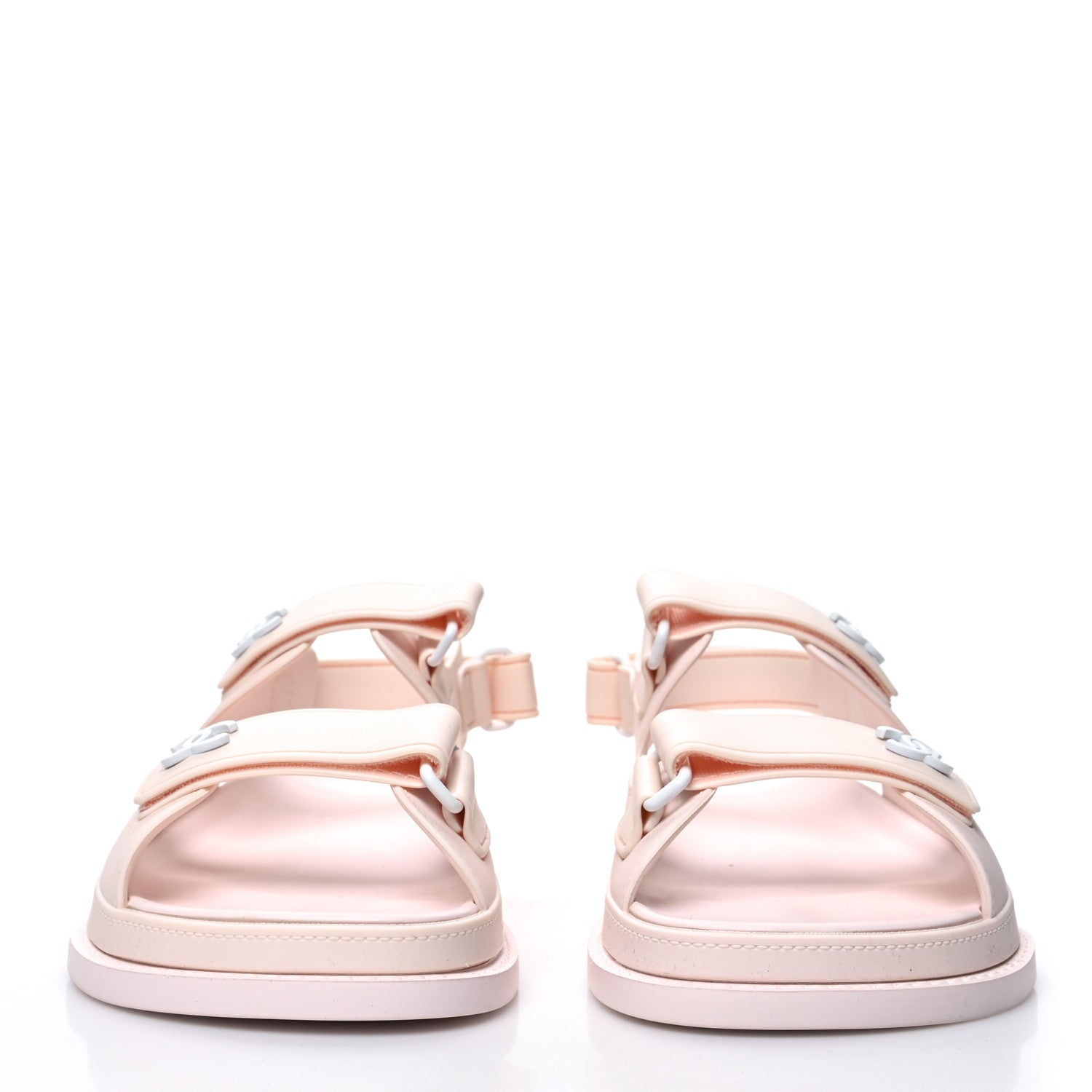 Chanel Rubber CC Dad Sandals 35 Pale Pink 2 of 9