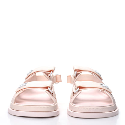Chanel Rubber CC Dad Sandals 35 Pale Pink 2 of 9