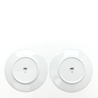Hermes Porcelain Tie Set Dessert Plate Set of 2 3 of 5