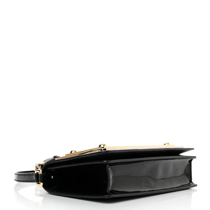 Dolce & Gabbana Patent Calfskin Maxi Logo Plate Phone Shoulder Bag Black 4 of 12