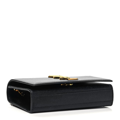 Saint Laurent Grain De Poudre Small Monogram Kate Satchel Black 4 of 9