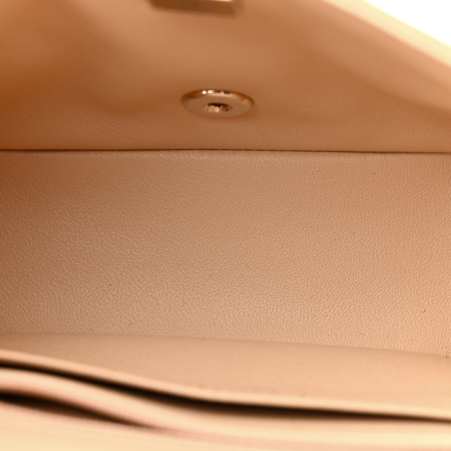 Lambskin Quilted Mini Square Flap Beige