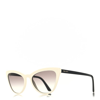 Prada Acetate Cat Eye Sunglasses SPR 01V White Black 1 of 7