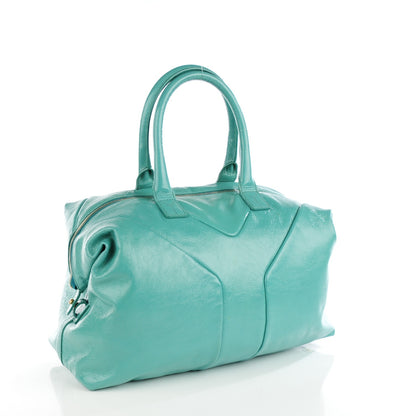 Saint Laurent Patent Calfskin Medium Easy Sac Turquoise 3 of 7