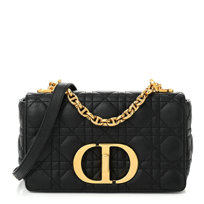 Christian Dior Calfskin Cannage Small Caro Bag Black 1 of 10